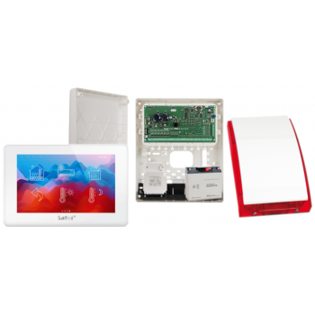 ZESTAW ALARMOWY SATEL INTEGRA 256 PLUS + INT-TSH2-W + OPU-3P + AWT800 + 17Ah + SYRENA SP-4001R